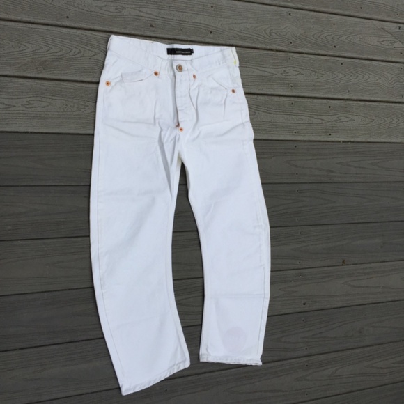 NEW ANDREW MACKENZIE AMK Arch White Denim Jeans - Picture 1 of 7